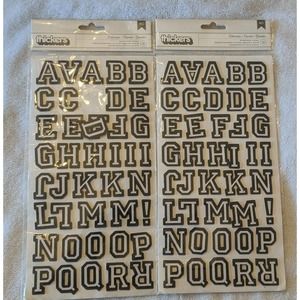 American Crafts Thickers Letterman Flocked Letter Stickers